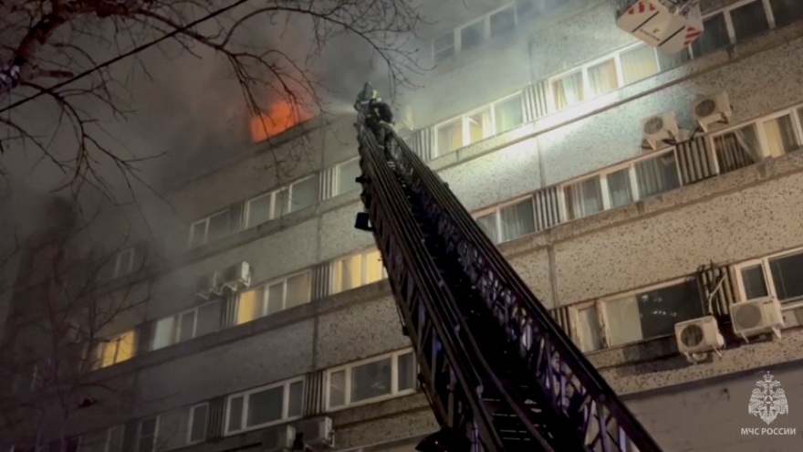 Cháy tòa nhà cao tầng ở thủ đô Moscow (Nga) làm 6 người thiệt mạng